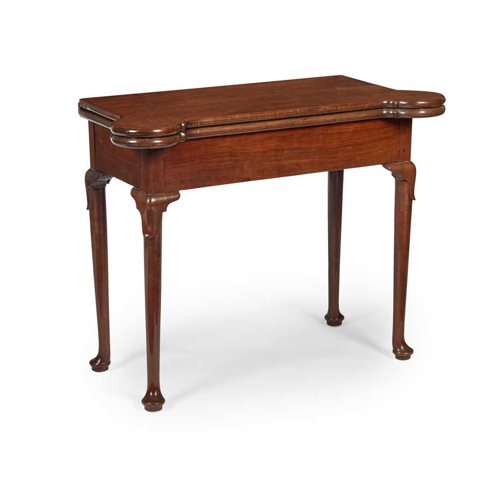 Appraisal: GEORGE II MAHOGANY CARD TABLE SECOND QUARTER TH CENTURY the