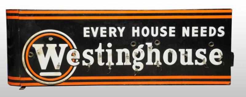 Appraisal: Porcelain Neon Westinghouse Double Sided Sign Description Neon needs to