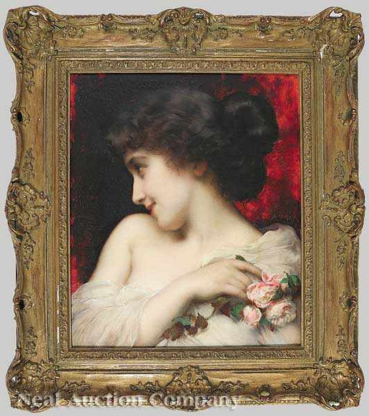 Appraisal: Etienne Adolphe Piot French - Ideal Head oil on canvas