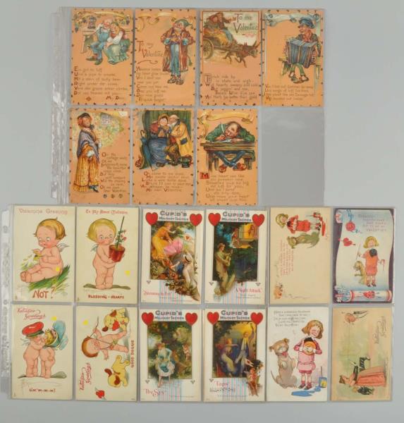 Appraisal: Lot Of Valentine Postcards This lot includes four cards by