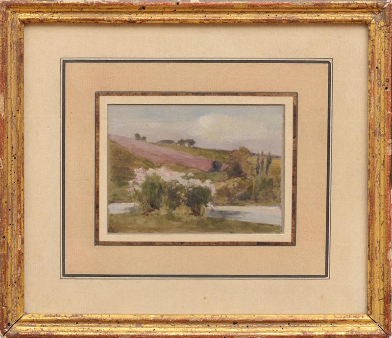 Appraisal: EDWARD BARTON SHULDHAM act - MAUVE LANDSCAPE Watercolor and gouache