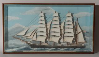 Appraisal: Shadow Box Ship Diaorama Depicting The Frederick Billings SHADOW BOX