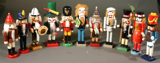 Appraisal: Group of eleven modern figural nutcrackers Including a policeman a