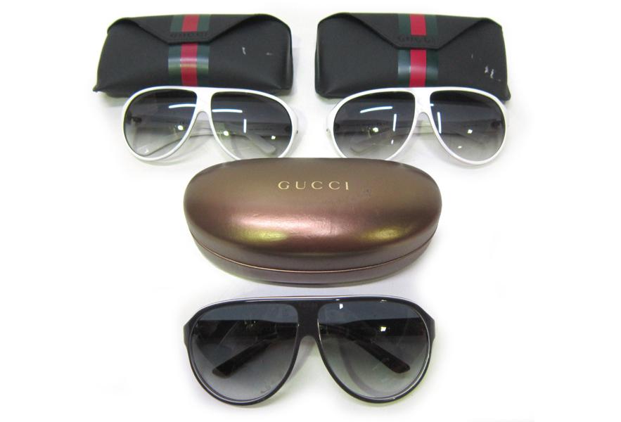 Appraisal: THREE PAIRS OF GUCCI SUNGLASSES THREE PAIRS OF GUCCI SUNGLASSES