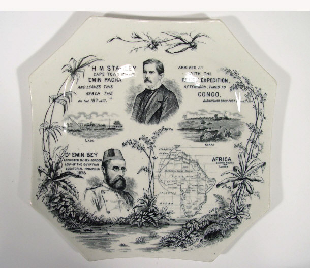 Appraisal: Square Victorian pottery plate of political interest with transfer printed