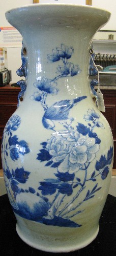 Appraisal: CHINESE PORCELAIN VASE hand painted with song bird and flowers