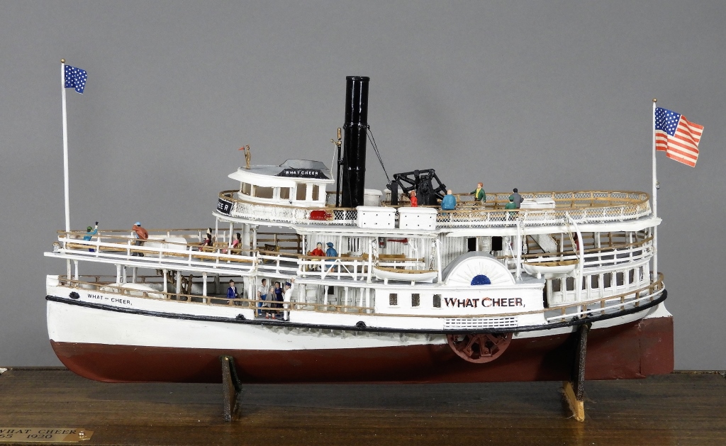 Appraisal: S S WHAT CHEER SCRATCH BUILT STEAMER SHIP MODEL United