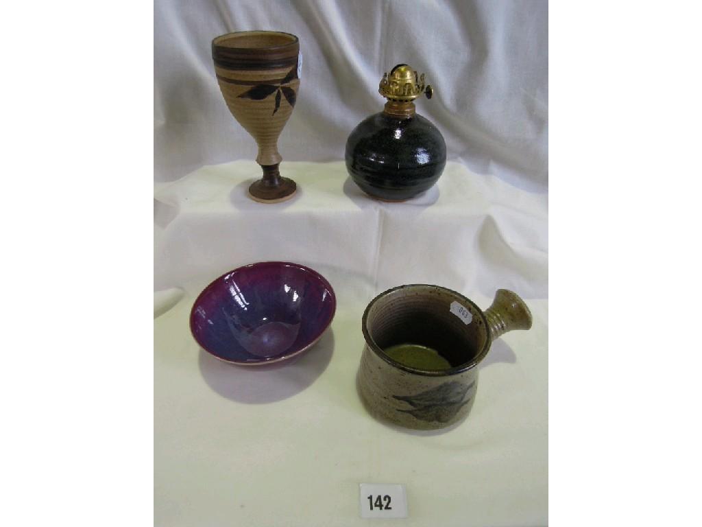 Appraisal: A small collection of Studio Pottery wares comprising a bowl