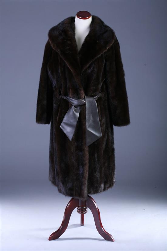 Appraisal: LADY'S CALF-LENGTH MINK FUR COAT retailed by Garfinckel's Washington DC