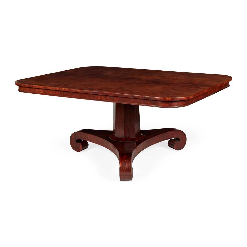 Appraisal: WILLIAM IV MAHOGANY BREAKFAST TABLE TH CENTURY the rounded rectangular