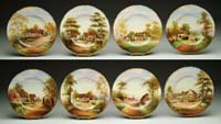 Appraisal: OUTSTANDING SET OF EIGHT HAND PAINTED ROYAL WORCESTER SERVICE PLATES