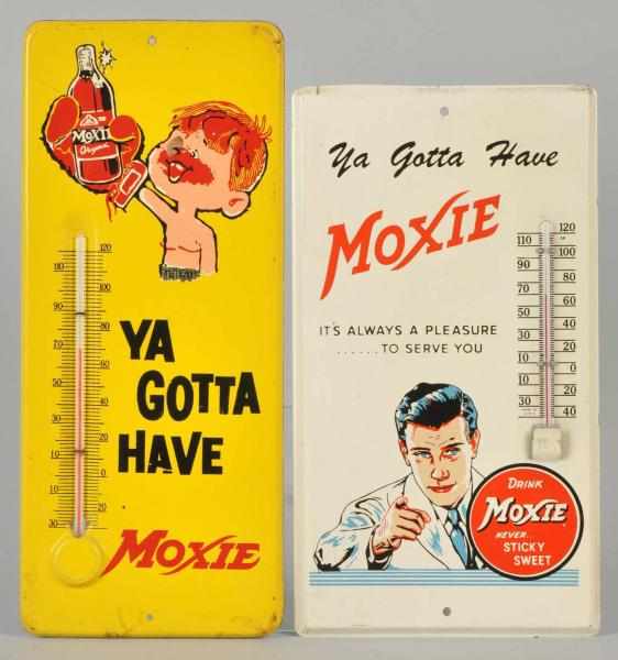 Appraisal: Lot of Tin Small Moxie Thermometers s to s Only