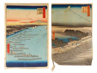 Appraisal: Japanese Woodblock Prints by Utagawa Hiroshige Utagawa Hiroshige also known