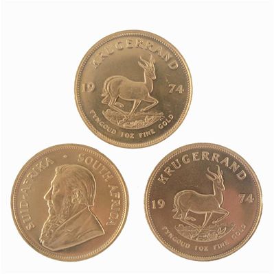 Appraisal: Three Krugerrands