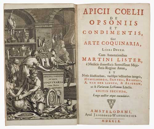 Appraisal: APICIUS COELIUS De opsoniis et condimentis sive De arte coquinaria