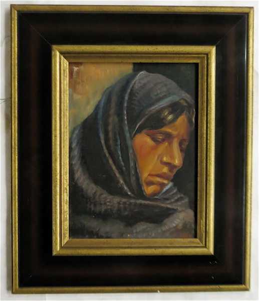 Appraisal: GARCIA CUEVAS OIL ON BOARD th Century depicting a woman