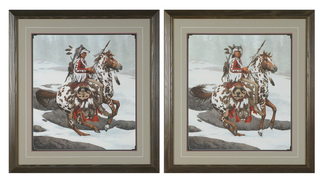 Appraisal: BEV DOOLITTLE TWO COLOR LITHOGRAPHS California born titled Guardian Spirits