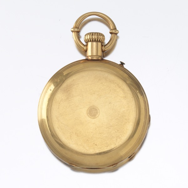 Appraisal: EDOUARD PERREGAUX K GOLD CHRONOGRAPH POCKET WATCH CIRCA Case mm