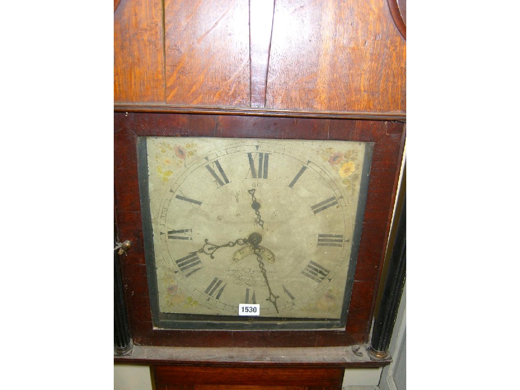 Appraisal: A th century oak long case clock with painted dial