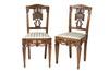 Appraisal: SIDE CHAIRS - Pair of Northern Italian Neoclassic walnut side