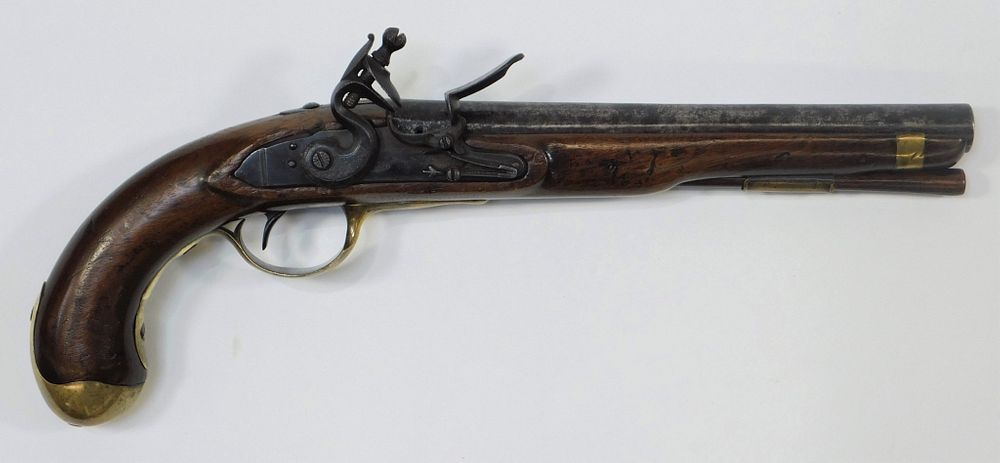 Appraisal: Pattern Ships Pistol United States C - bore walnut stock