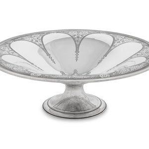 Appraisal: A Tiffany and Co Silver Fruit Stand First Half th