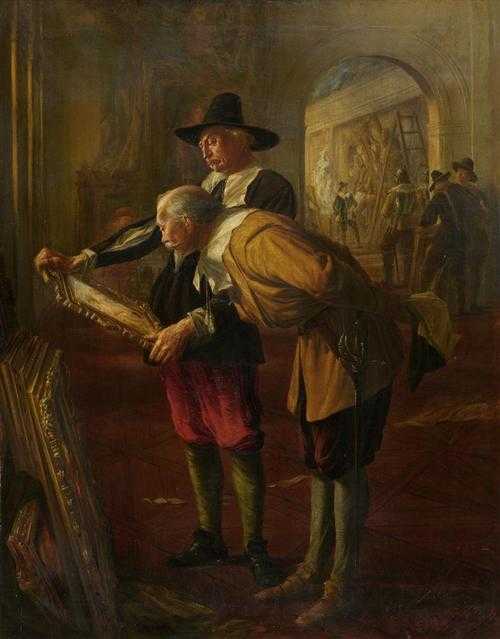 Appraisal: HERKOMER HUBERT VON Waal - Budleigh Salterton Art critic Oil