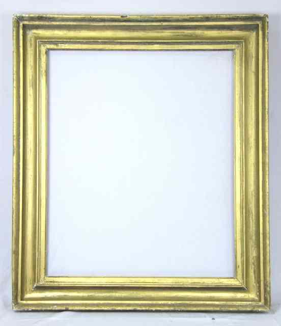 Appraisal: A th Century gilt gesso picture frame of rectangular concave