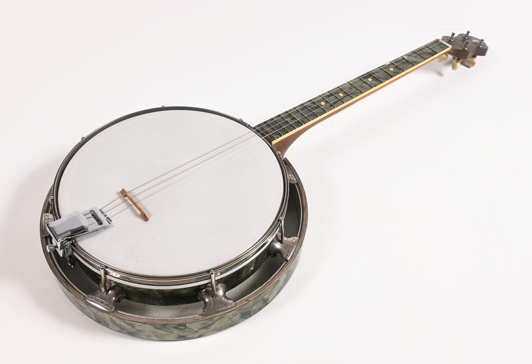 Appraisal: REMO BANJO IN CASE Formica veneered Body Neck Banjo measures