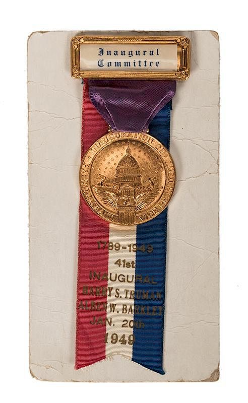 Appraisal: Truman Harry S Inaugural Committee Medal Truman Harry S Inaugural