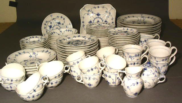 Appraisal: Royal Copenhagen blue white china service