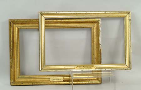 Appraisal: TWO LEMON GOLD FRAMES - x - View on the