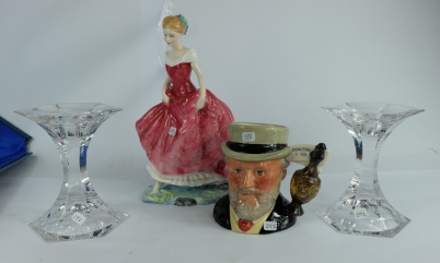 Appraisal: A collection of Royal Doulton items to include lady figure