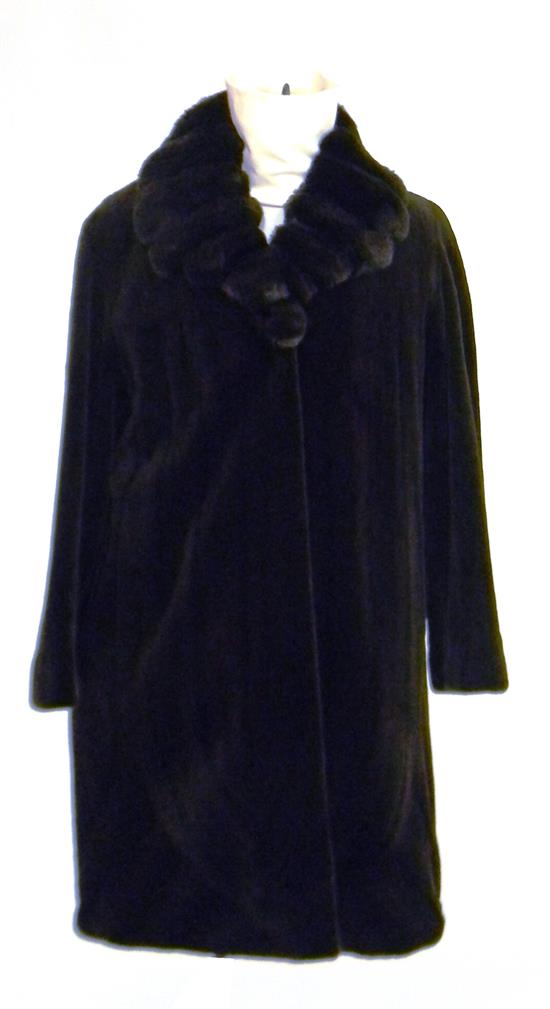 Appraisal: MINK COAT Maximilian Altamoda at Bloomingdale's dyed sheared mink coat