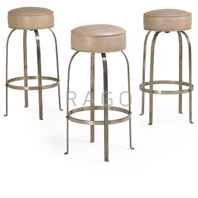 Appraisal: ART DECO Three bar stools Condition Report