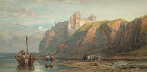 Appraisal: William Leighton Leitch - - Tantallon Castle Berwickshire by Moonlight