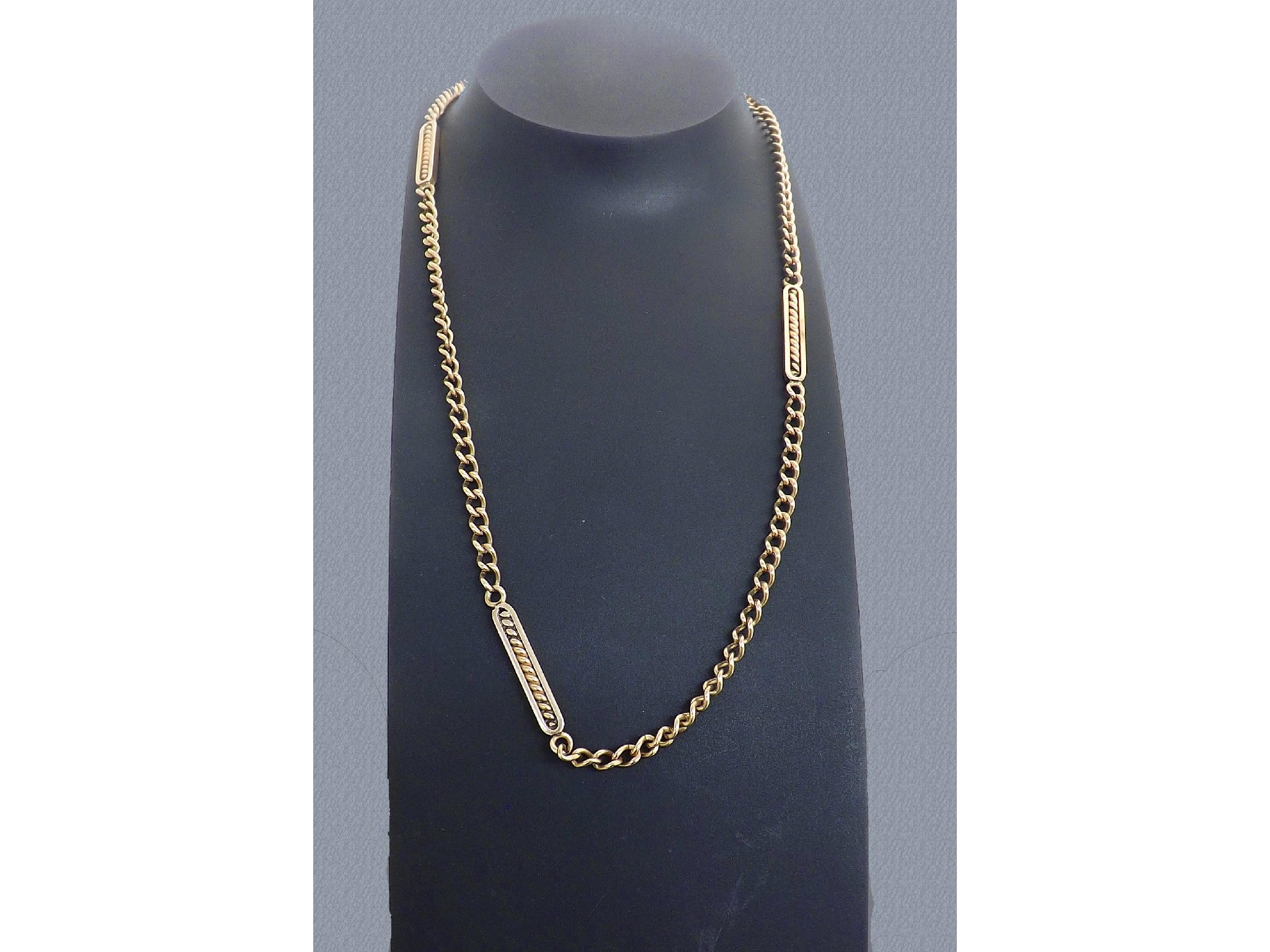 Appraisal: ct rose gold necklet with swivel clasp gm long