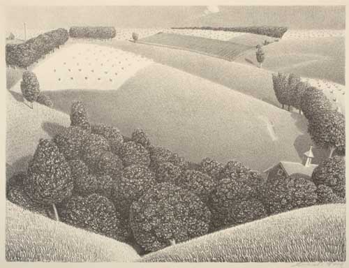 Appraisal: GRANT WOOD July Fifteenth Lithograph x mm x inches full