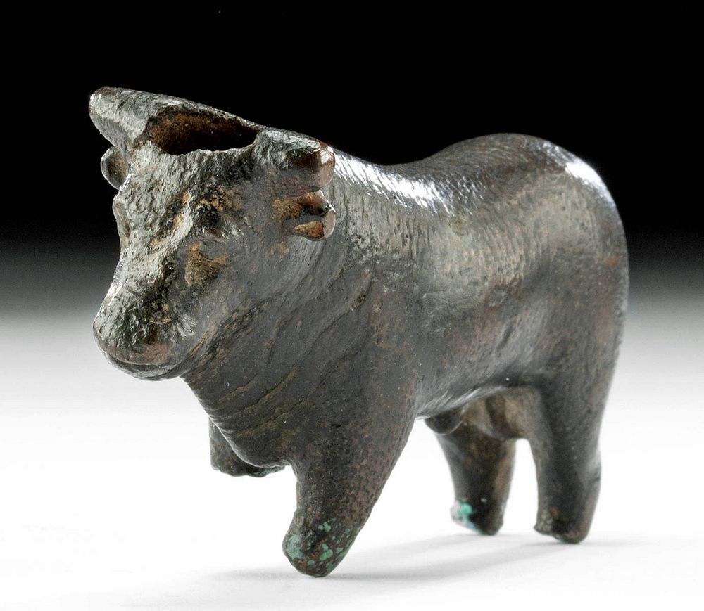 Appraisal: Egyptian Bronze Apis Bull Originally Listed At Egypt Late Dynastic