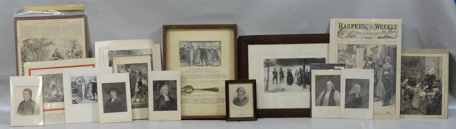 Appraisal: Lot of Colonial America-themed ephemera and works on paper including