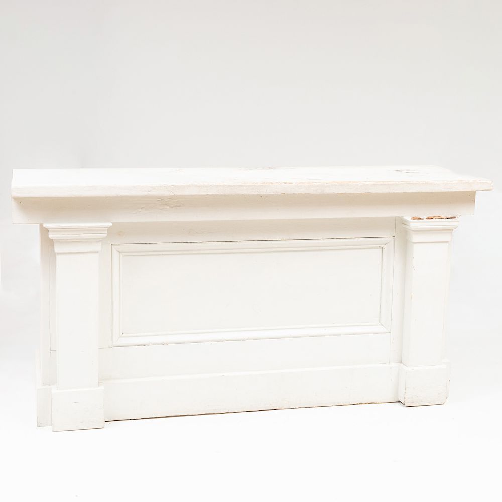 Appraisal: White Painted Shop Counter x x in Condition Large areas