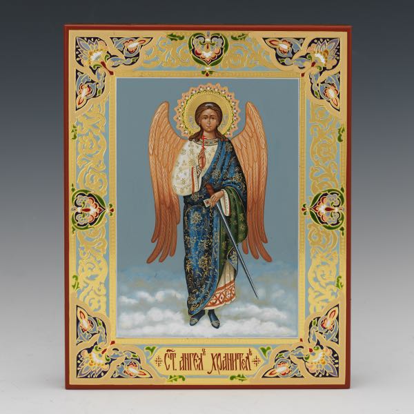 Appraisal: ICON OF HOLY GUARDIAN ANGEL H x - W Pigment