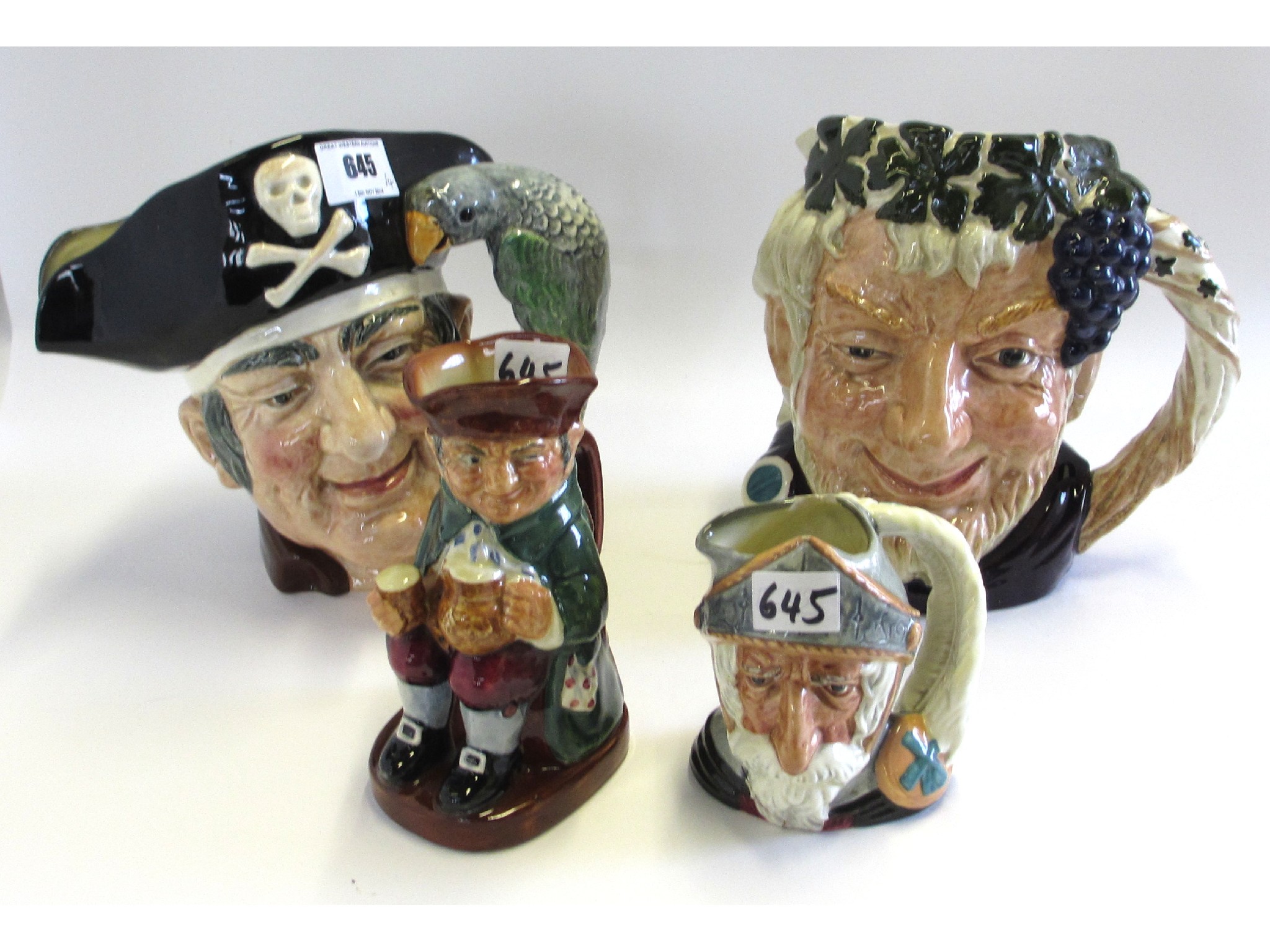 Appraisal: Four Royal Doulton character jugs to include Long John Silver