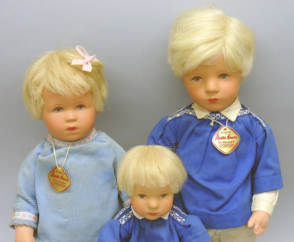 Appraisal: Kathe Kruse type Set of Kathe Kruse dolls boy girl