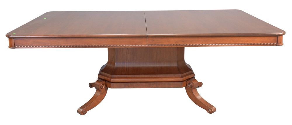 Appraisal: Cherry Custom Dining Table having single pedestal base and one