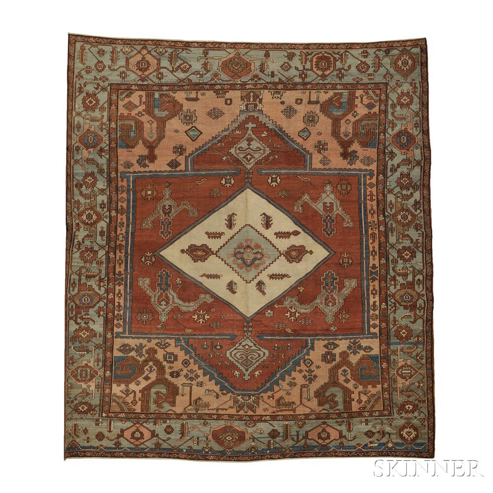 Appraisal: Antique Serapi Carpet Northwest Persia late th century the light