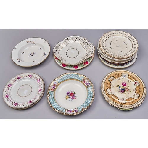 Appraisal: Fifteen Spode Derby and other English porcelain dessert plates and