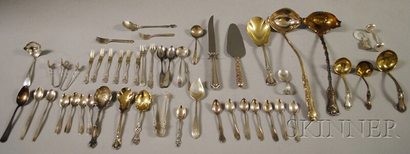 Appraisal: Group of Miscellaneous Sterling Silver Flatware including a Whiting ladle