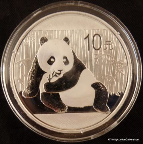 Appraisal: oz Silver Chinese Panda Unc Bullion CoinSealed in a hard