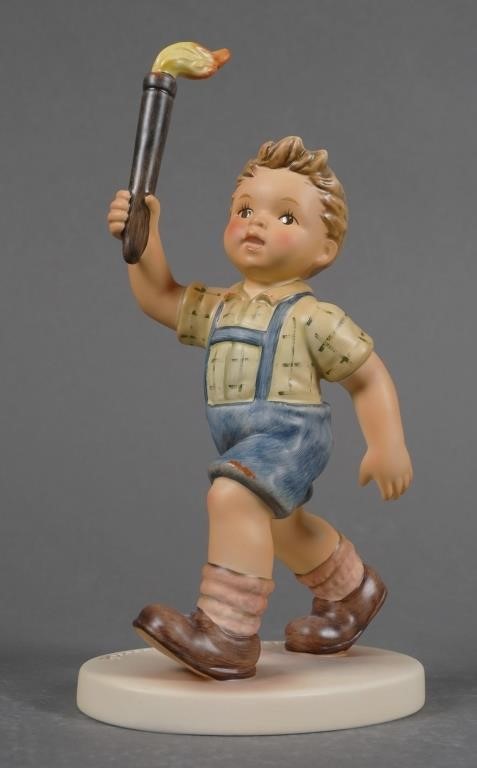 Appraisal: Hummel Let's Start This figurine consists of a boy strolling